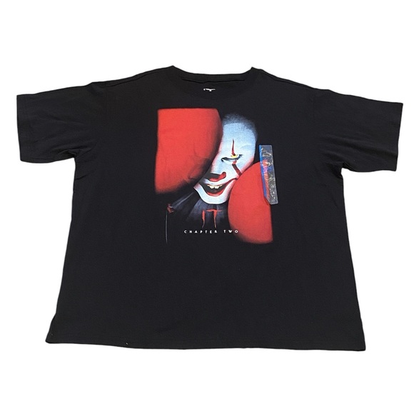 IT Chapter Two Scary Pennywise Clown Oversized Tee Shirt T-Shirt Size Large NWOT - Picture 2 of 5
